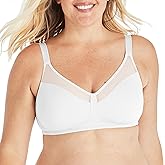 Playtex Women's 18 Hour Minimizer Smoothing Full-Coverage Wireless T-Shirt Bra with Mesh Trim