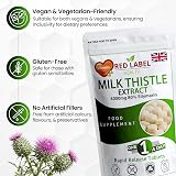 Red Label Health Milk Thistle 4000mg High Strength 365 Tablets Vegan UK Made view 7