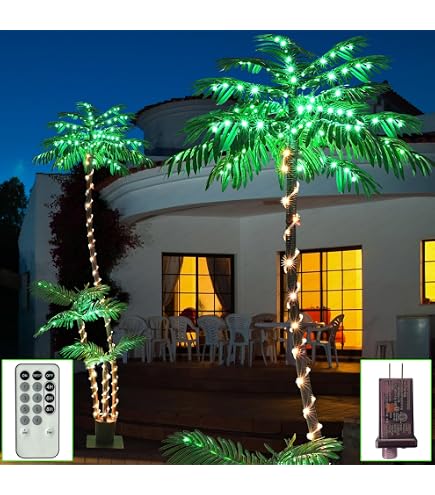 Solar Party Lights Solar Lighted Palm Trees For Outdoor Decor - LED ...