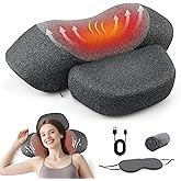 Sanivor Neck Massager Pillow - Pillow Massage Neck Hump with Heat,Vibration,Neck Massager for Deep Tissue Pain Relief,Hump Corrector for Women Valentine's Day Gifts for Women, Men Mom Dad