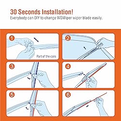 WOWIPER Silicone Windshield Wiper Blades with Rear