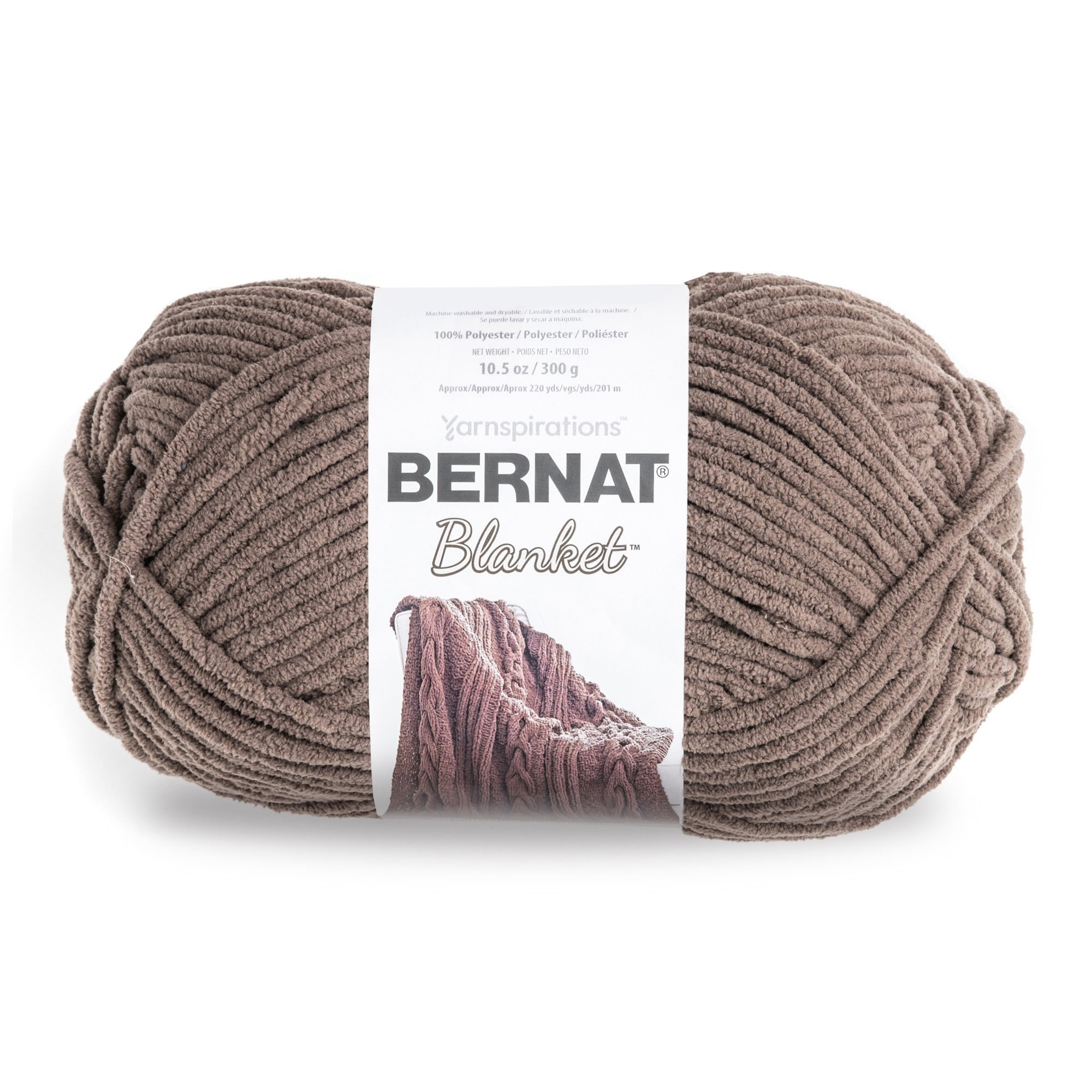 Bernat Blanket Yarn, 300 grs/ 10.5 oz, Taupe