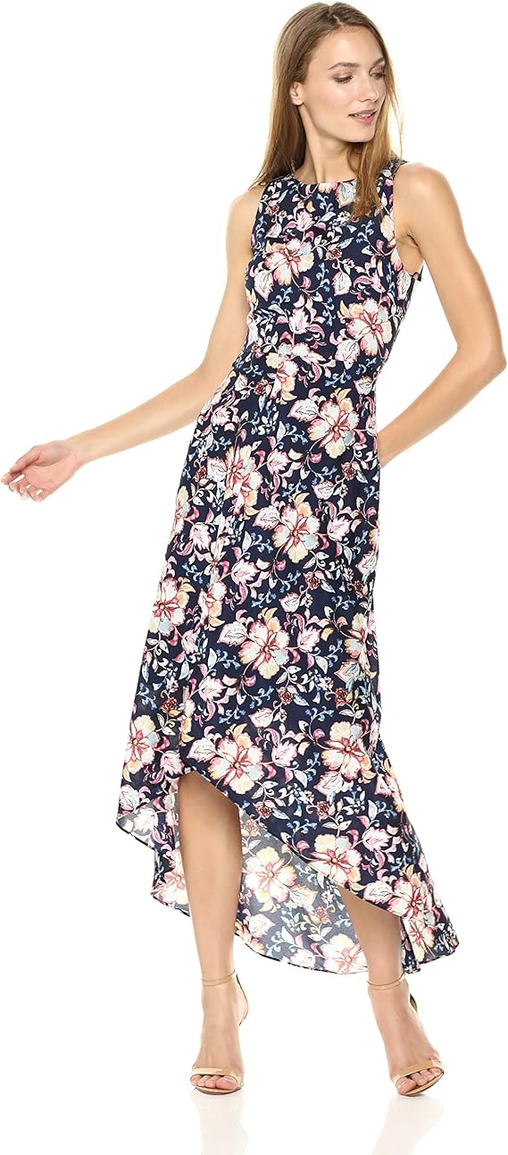 nicole miller floral maxi dress