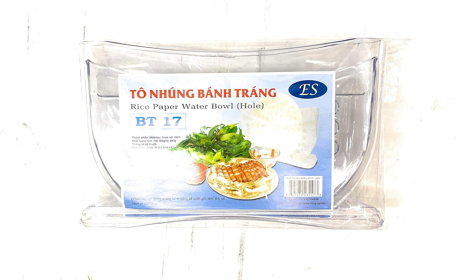 RICE PAPER WATER BOWL 24X14.5X6.5 Rice Bowls