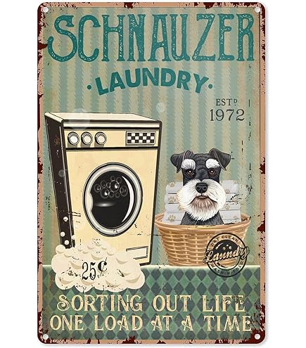 Targa In Metallo Vintage Schnauzer Coffee Co - Cartello Pubblicitario In Alluminio 20x30 Cm Per Decorazione Bar, Caffè, Giardino E WC