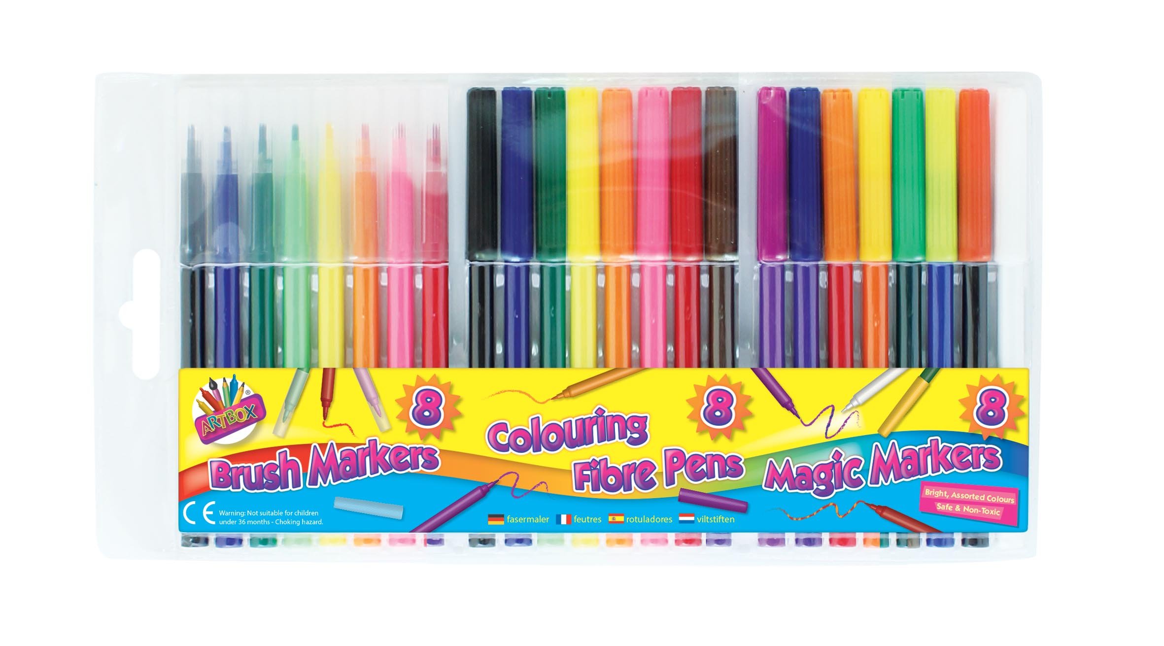 THE ART BOXArtBox Fibre/Brush/Magic Marker (Pack of 24) 1092