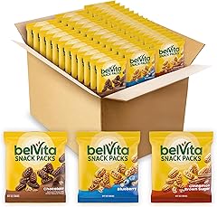 belVita Bite Size Snacks Variety Pack, Blueberry, Chocolate and Cinnamon Brown Sugar Crunchy Bites, 40 Snack Packs