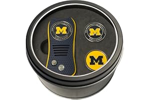 Team Golf NCAA Gift Set Switchblade Divot Tool with 3 Double-Sided Magnetic Ball Markers, Patented Single Prong Design, Causes Less Damage to Greens, Switchblade Mechanism