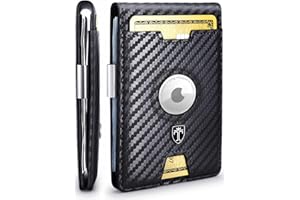 TRAVANDO AirTag* Wallet Mens Wallet with Money Clip Air Tag Wallet Card Holder RFID Blocking Bifold Gifts for Men