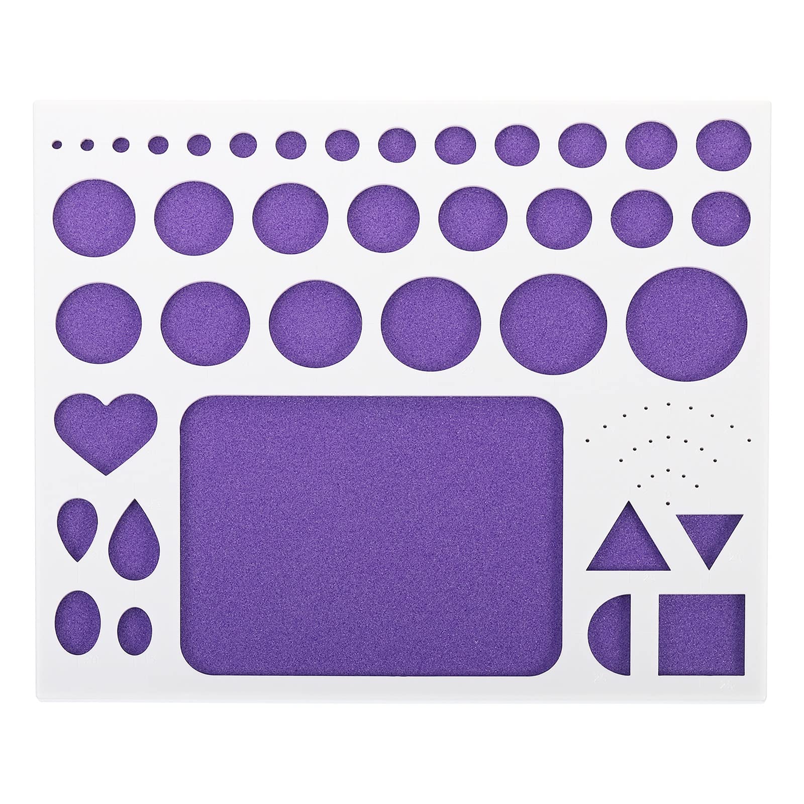 PATIKIL Paper Quilling Template Board 8x7 Inch, Mould Crimper Tool for Paper Strips DIY Art Crafts, Purple+White