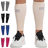 Modetro Sports Calf Compression Sleeves - Leg Sleeves for Men and Women - Shin Splint Relief Support Brace Running Flights