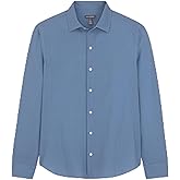 Van Heusen Mens All-Way Performance Stretch Long Sleeve Button Up Shirt, Slim Fit, Regular Length, Quick Dry