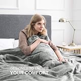 Moonlight20015 Fleece Throw Blanket 400 GSM Silver Grey 150x200 cm view 2