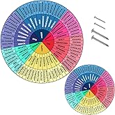 Ferraycle 2 Pack 12 Inch 6 Inch Feelings Wheel Aluminum Round Mood Therapy Emotions Wheel Mental Health Social Work Feelings Poster Sign for Office(Bright Colors)