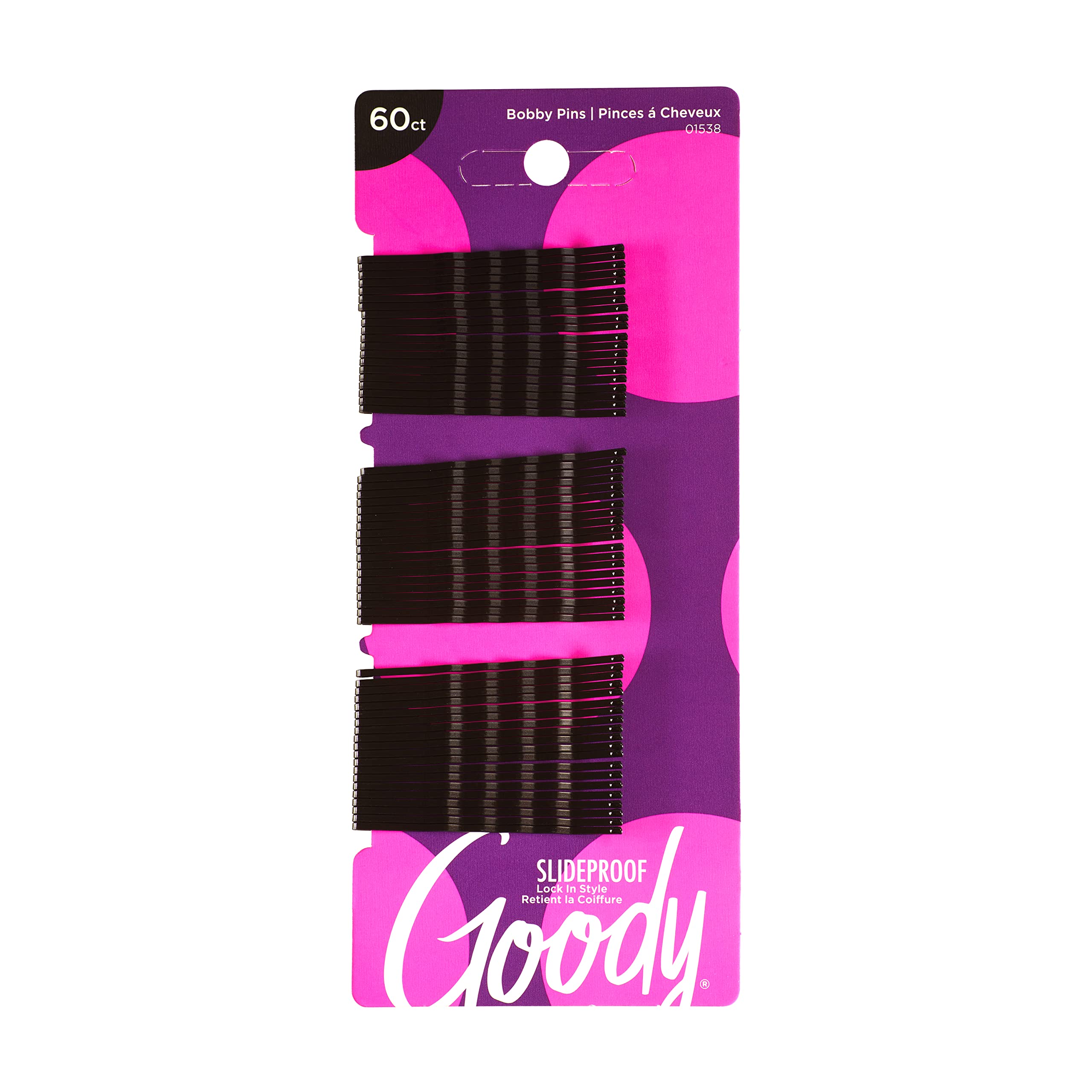 Goody 2 Inch Black Bobby Pin - Hair Clip - Women and Girls - 60 Pack