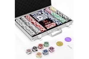TENETMAN Texas Holdem Poker Chips Set,500 Pcs Poker Set,Denomination Poker Chip Set With Numbered,Professional Composite Clay Casino Chips,Aluminum Case 11.5 Gram Gaming Chips for Texas Hold’em,Blackjack Game