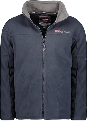 Tamazonie Herren Leichte Fleecejacke, weich & warm, Outdoor Fleece, Freizeit, (Marineblau L)