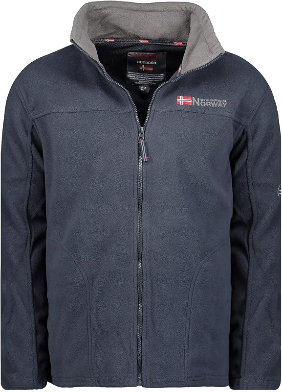 Tamazonie Herren Leichte Fleecejacke, weich & warm, Outdoor Fleece, Freizeit, (Marineblau L)