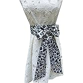 Leopard Print Satin Sash Belt For Dresses