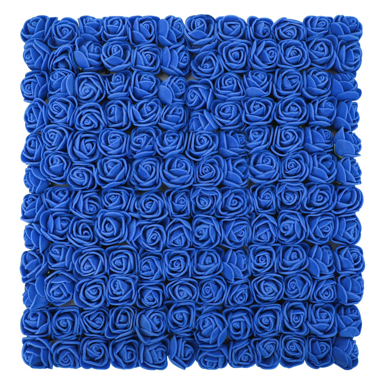 MWOOT 144Pcs Blue Artificial Roses, Mini Foam Flower Heads for Crafts, Small Fake Roses for DIY Valentine's Day Wedding Bouquet Party Festival Decoration, 2.5CM Faux Flower Heads