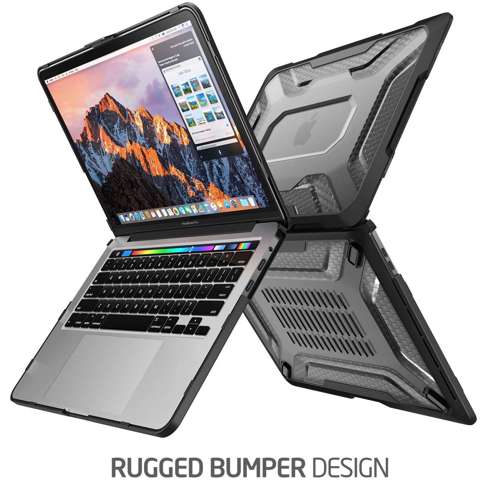 SUPCASE Unicorn Beetle Case for MacBook Pro 13 Inch (2022-2016) M2 M1 | A2338 A2251 A2289 A1706 A1708 A1989 A2159 | Slim Rubberized TPU Bumper Cover | with Touch Bar and Touch ID | Black