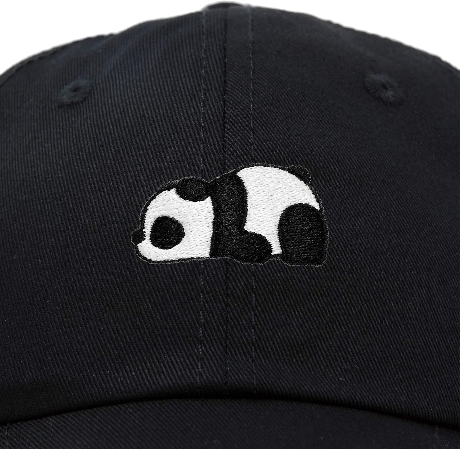 DALIX Cute Baby Panda Womens Dad Hat Baseball Cap Embroidered in Black: Clothing