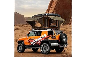 BAMACAR Naturnest Rooftop Tent, Hard Shell Camping Tent for Jeep, SUV, Truck, Van, 2-3 Person Overland RTT