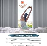 PONY DANCE Thermal Blackout Curtain 2 Pack Silver Grey L 140 x H 200 cm view 3