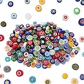 Youway Style Flower Mosaic Tiles for Crafts,Millefiori Round Mosaic Pieces | for Beginner,No-Hole Variety Design Millefiori,DIY Craft Supplies for Adults,Garden &amp; Outdoor Decor,Christmas Ornaments