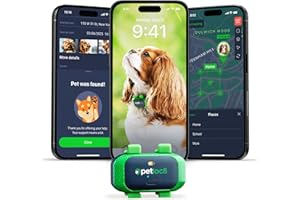 PETLOC8 Dog GPS Tracker - Real-Time Location Tracking Device with App - Smart Alerts & Geo-Fence - Collar-Compatible, Waterproof - Long-Life Battery - 4G Built-in SIM - iOS & Android (Subscription Required)
