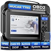 MUCAR T793 Bidirectional OBD2 Scanner, Full TPMS Functions‑Sensor Activation, Programming, Diagnosis &amp; Relearn, All‑Systems Car Scanner, 28 Maintenance Resets, CAN FD &amp; DoIP Supported