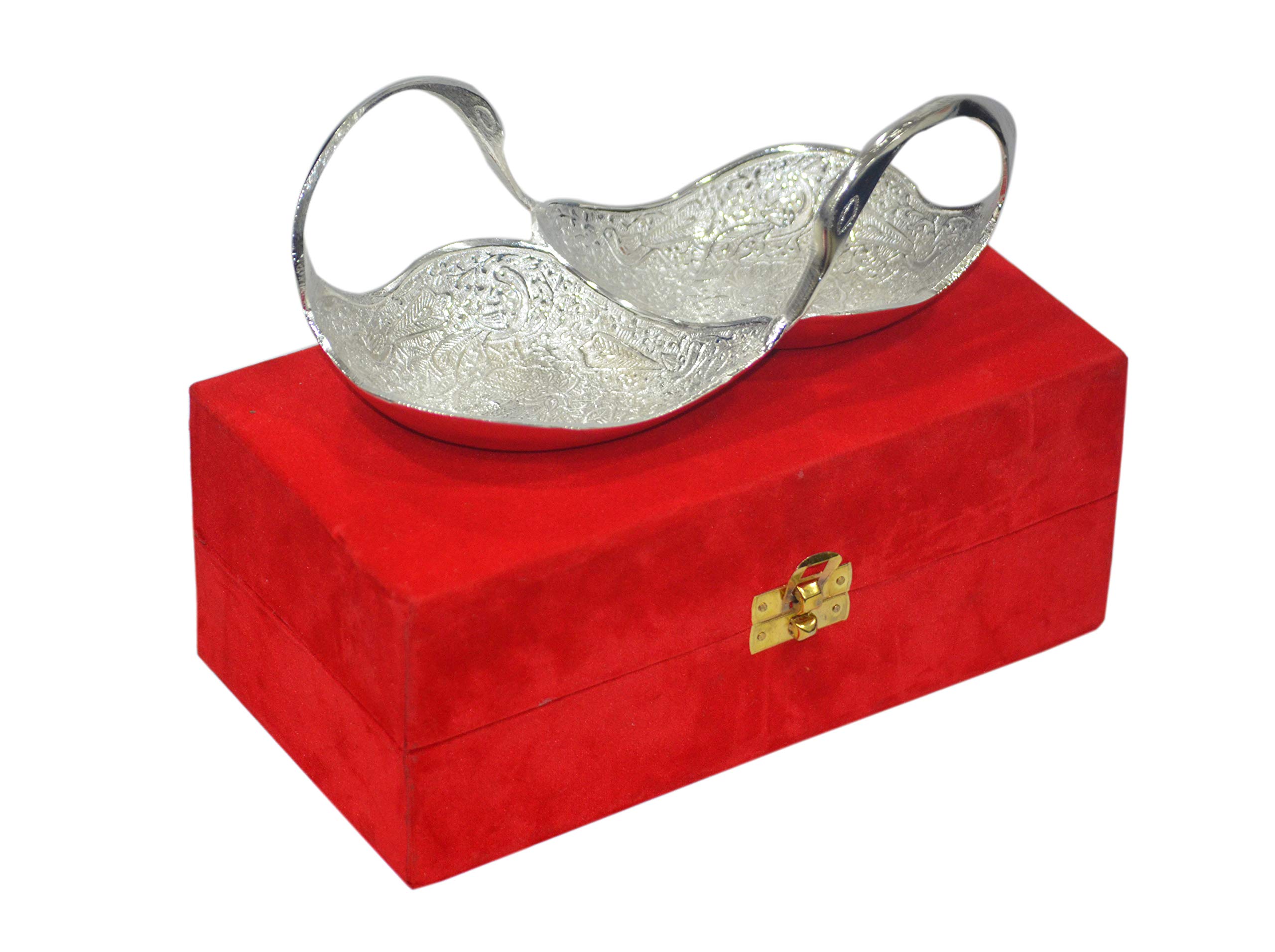 Silver Plated Brass Duck Shaped Bowl Serving Platter Tray From Indian Accent