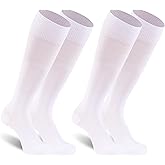 Dsource Unisex Soccer Socks, Knee High Solid Baseball Football Sports Team Socks