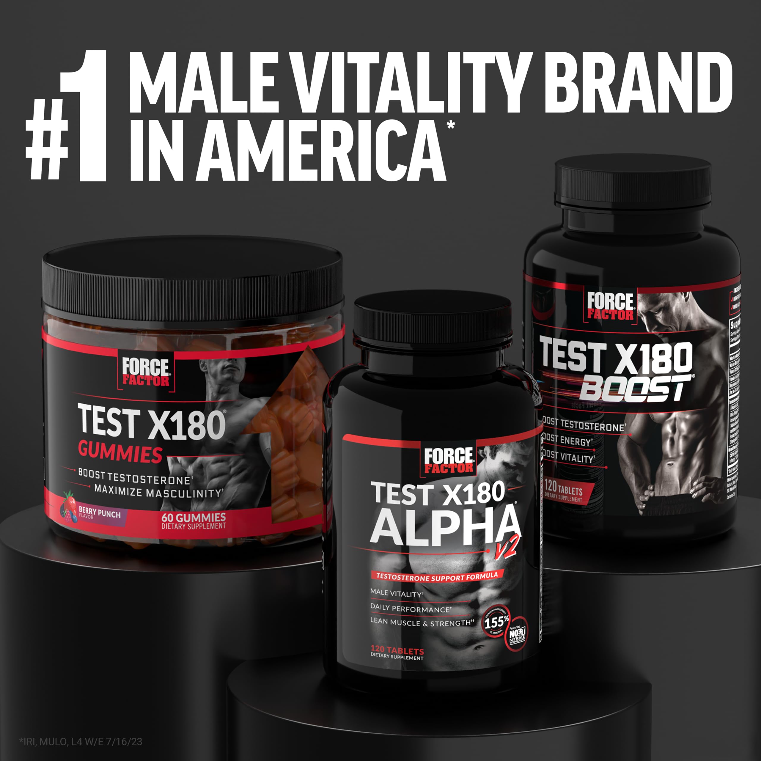 Force Factor Score! Hardcore Nitric Oxide Booster Supplement for Men with L-Citrulline, Yohimbe, Black Maca & B Vitamins to Increase Stamina, and Maximize Physical Performance, 120 Tablets