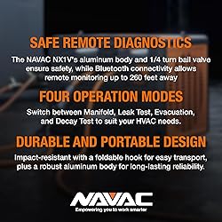 NAVAC NX1V Nexus Digital Manifold Gauge - Bluetooth