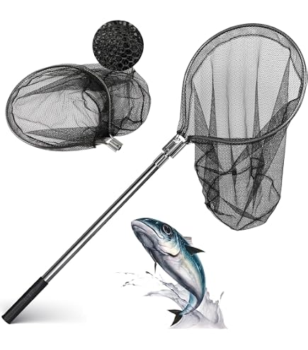 Amazon.com : SIWRDTG Heavy Duty Extra Large Aluminum Landing Net -  Telescoping Handle (67-100in), 20in Net Opening for Saltwater Fishing :  Sports & Outdoors
