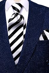 Hi-Tie Silk Ties for Men Plaid Paisley Striped