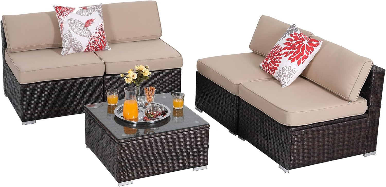Best outdoor sectional sofa set rattan wicker patio navy