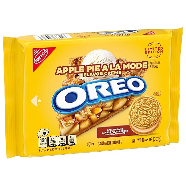 OREO APPLE PIE A LA MODE SANDWICH COOKIES, LIMITED EDITION, 10.68 OZ