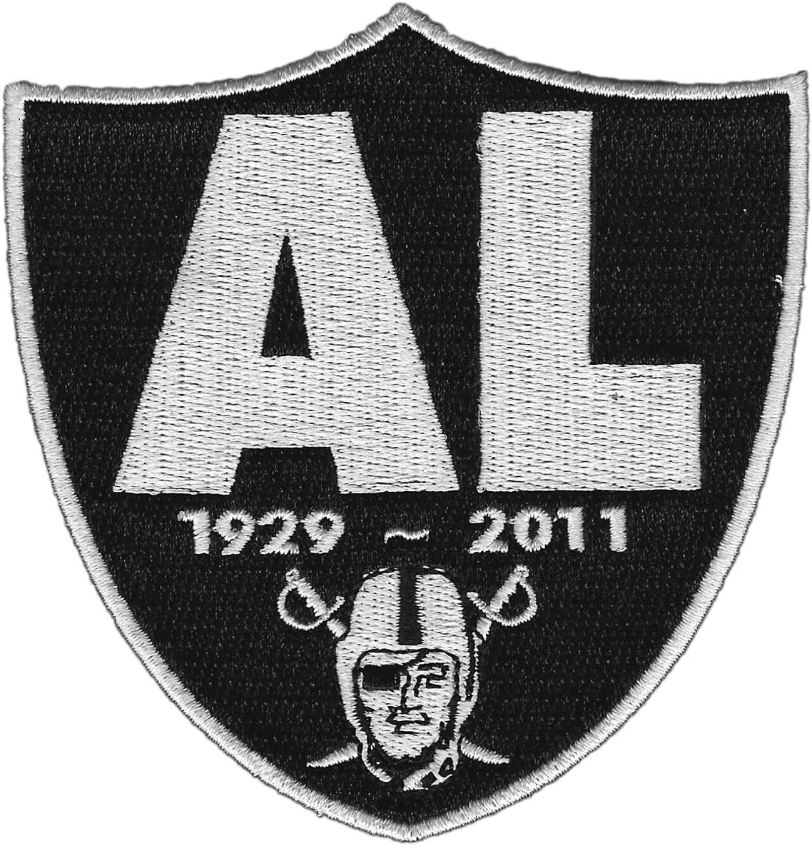 Iron On Patch Oakland Raiders AL Davis RIP 1929-2011 Jersey Raider Nation 4 inch