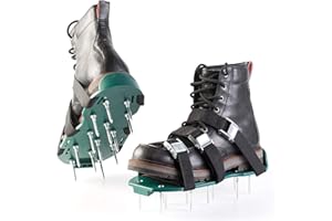 Gardenised QI003296 Lawn and Garden Aerator Spike Shoe Green