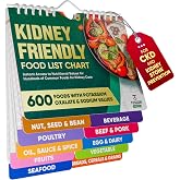 Kidney Friendly Food List Chart - 600+ Foods &amp; 10 Categories - All-In-One Renal Diet Reference for CKD &amp; Dialysis Support - Low Sodium, Potassium &amp; Oxalate Kidney Food Chart (Standard Size)