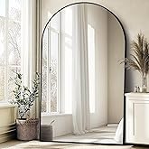 ABSWHLM Oversized Full Length Mirror 72x44 Inch - Wall Mounted or Standing Floor Mirror with Aluminum Alloy Frame, Shatterproof Tempered Glass - Modern Mirror for Bedroom, Living Room, Closet, Black