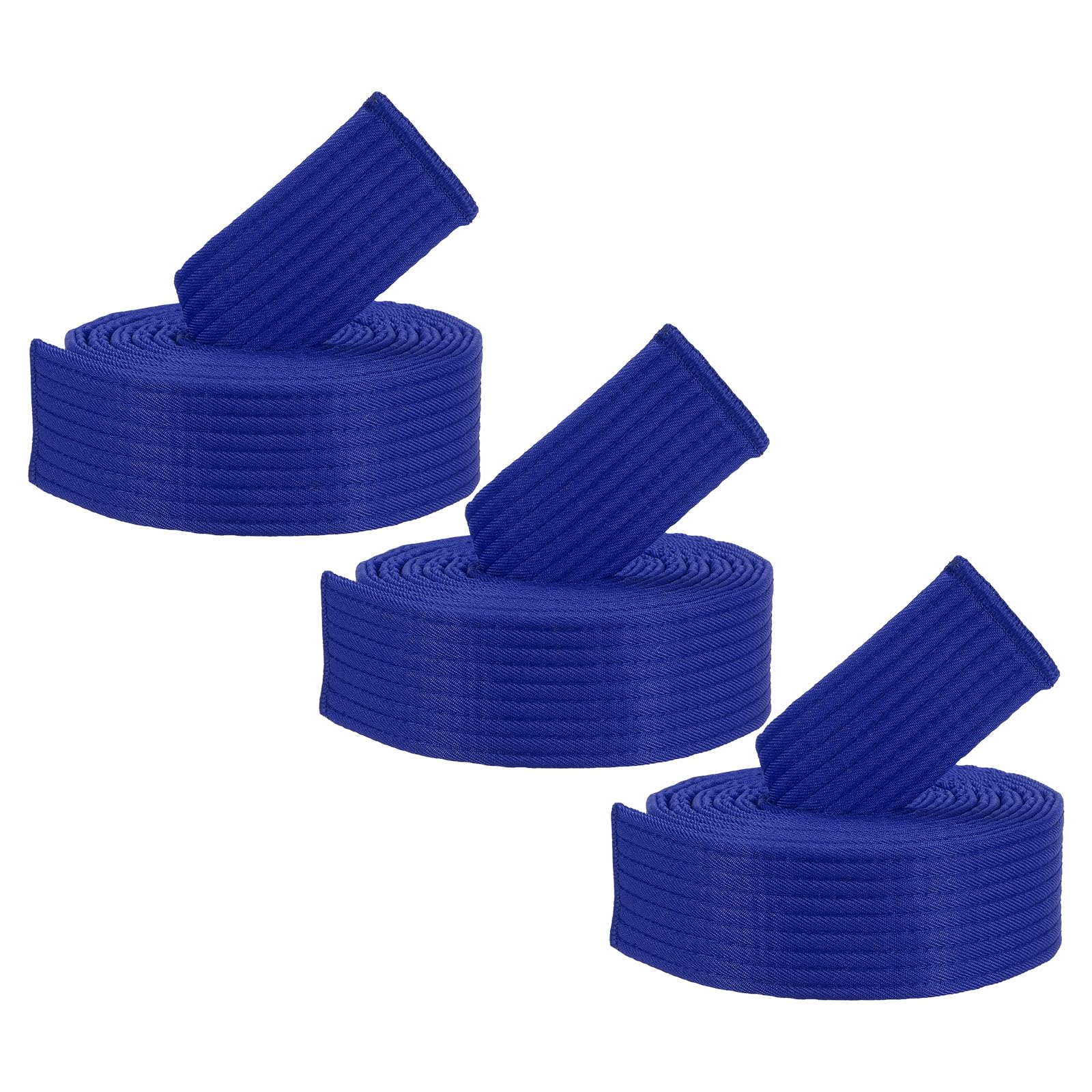PATIKIL Taekwondo Colored Ranking Belts, 3 Pack 1.6" x6FT Polyester Martial Arts Colored Ranking Belt for Coach Teaching Practice, Blue
