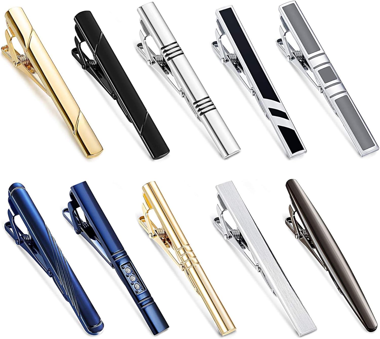 HAWSON 4 Pezzi Fermacravatta Skinny Per Uomo Set Di - Foto 9