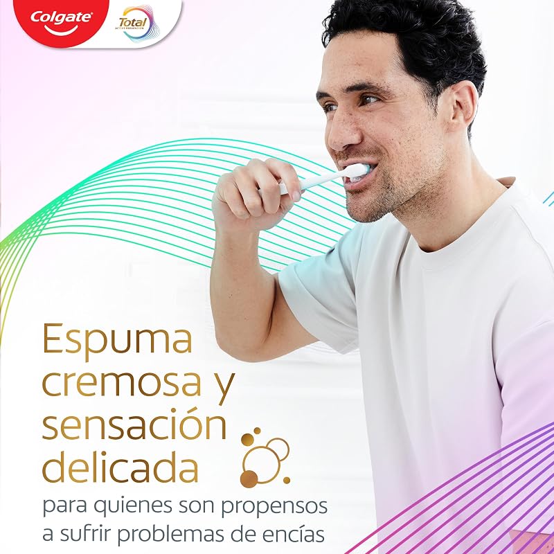 Colgate Total Ative Prevention + Pasta de Dentes para Cuidar das Gomas 4x75ml | 3 vezes mais eficaz no combate à causa raiz* dos problemas orais mais comuns