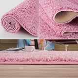 THE RUGS Living Room Rug Pink 60x110 cm Shaggy Soft Durable 30 mm Thick view 5