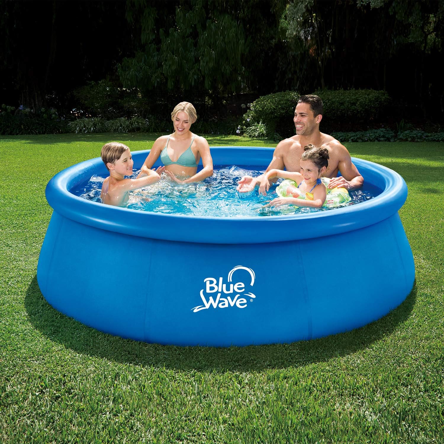 Amazon Com Blue Wave Nt6132 13ft Round 33in Deep Speed Family Cover Quick Set Pool 13 Ft X 33 Garden Outdoor