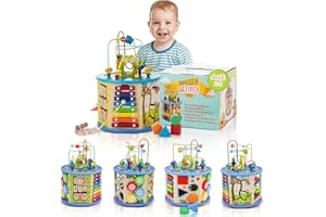 KIDDERY TOYS Activity Cube for Kids - Educational Toy Montessori Learning Center for Boys & Girls - 8 Activities Included - Toys & Gifts for Toddlers Birthday