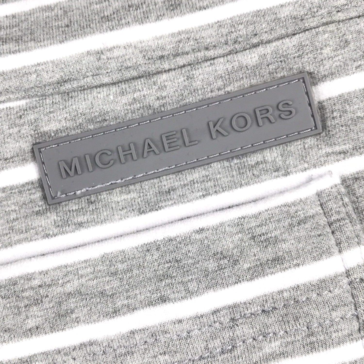 Michael Kors Men's Stripe Jersey Shorts, Heather Grey, XL at  Men’s Clothing store
